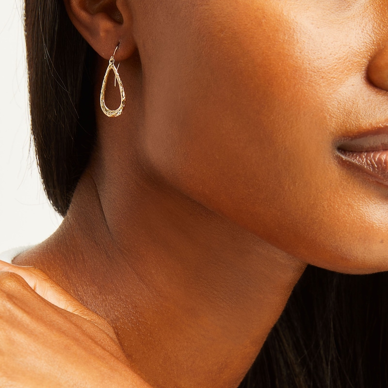 Main Image 3 of Teardrop Earrings 14K Yellow Gold