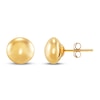 Flat Ball Stud Earrings 14K Yellow Gold 5.75mm