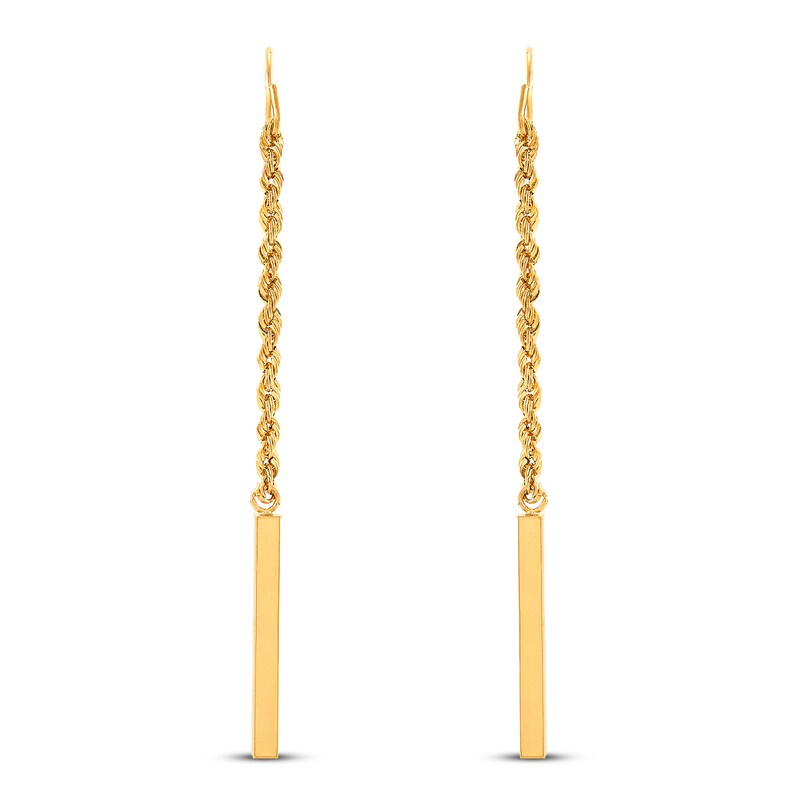 Rope Drop Earrings 14K Yellow Gold
