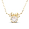 Thumbnail Image 0 of Children's Minnie Mouse Cubic Zirconia Necklace 14K Yellow Gold 13"