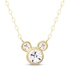 Thumbnail Image 1 of Children's Mickey Mouse Cubic Zirconia Necklace 14K Yellow Gold 13&quot;