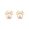 Thumbnail Image 1 of Children's Minnie Mouse Pink Cubic Zirconia Stud Earrings 14K Yellow Gold