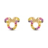 Thumbnail Image 1 of Children's Minnie Mouse Cubic Zirconia Rainbow Stud Earrings 14K Yellow Gold