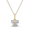 Thumbnail Image 0 of Children's Butterfly Cubic Zirconia Necklace 14K Yellow Gold 15"