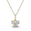 Thumbnail Image 1 of Children's Butterfly Cubic Zirconia Necklace 14K Yellow Gold 15&quot;
