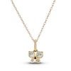 Thumbnail Image 1 of Children's Butterfly Cubic Zirconia Necklace 14K Yellow Gold 15"