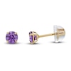 Thumbnail Image 1 of Children's Purple Cubic Zirconia Stud Earrings 14K Yellow Gold