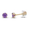 Thumbnail Image 0 of Children's Purple Cubic Zirconia Stud Earrings 14K Yellow Gold