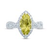 Thumbnail Image 3 of Monique Lhuillier Bliss Marquise-Cut Yellow Quartz & Diamond Engagement Ring 1/2 ct tw 14K White Gold