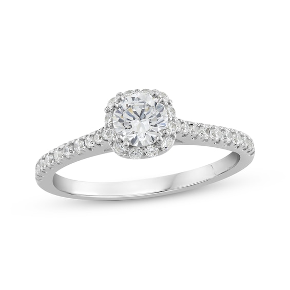 Adore Lab-Grown Diamonds Engagement Ring 3/4 ct tw Round-cut 14K White Gold