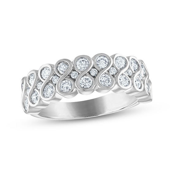 Kay Every Moment Round-cut Diamond Infinity Ring 1 ct tw 14K White Gold