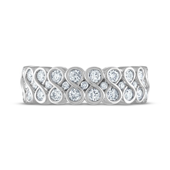 Thumbnail Image 3 of Every Moment Diamond Stacked Infinity Band 1 ct tw 14K White Gold