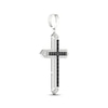 Thumbnail Image 2 of Men's Black & White Diamond Cross Charm 1 ct tw 10K White Gold