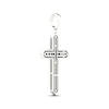 Thumbnail Image 3 of Men's Black & White Diamond Cross Charm 1 ct tw 10K White Gold