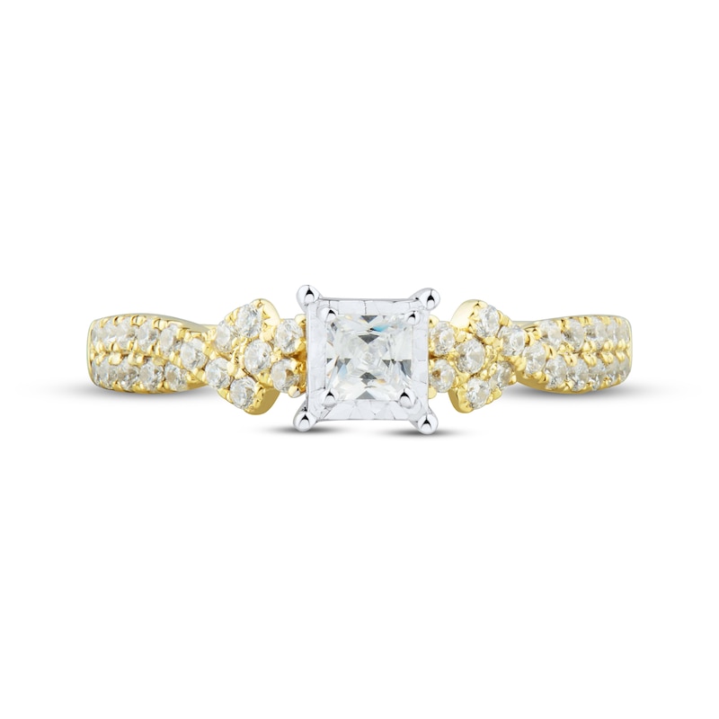 Princess-Cut Diamond Engagement Ring 1/2 ct tw 14K Two-Tone Gold