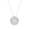 Lab-Created Diamonds by KAY Double Frame Necklace 1/2 ct tw 14K White Gold 18”