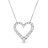 Thumbnail Image 0 of THE LEO Diamond Heart Necklace 3/4 ct tw 14K White Gold 19”