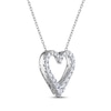 Thumbnail Image 1 of THE LEO Diamond Heart Necklace 3/4 ct tw 14K White Gold 19”