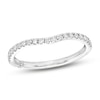 Monique Lhuillier Bliss Round-Cut Diamond Contoured Wedding Band 1/4 ct tw 14K White Gold