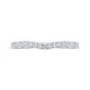 Monique Lhuillier Bliss Round-Cut Diamond Contoured Wedding Band 1/4 ct tw 14K White Gold