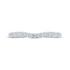 Thumbnail Image 3 of Monique Lhuillier Bliss Round-Cut Diamond Contoured Wedding Band 1/4 ct tw 14K White Gold