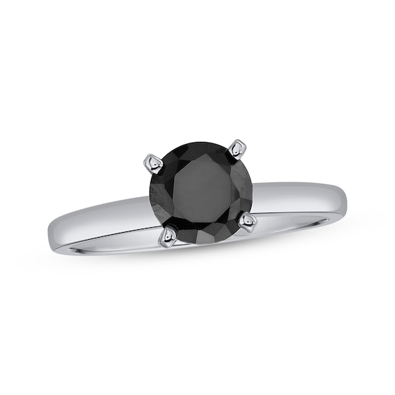 Now + Forever Black Diamond Solitaire Ring 2 ct tw 14K White Gold
