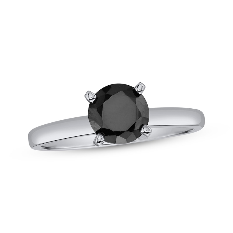 Main Image 1 of Now + Forever Black Diamond Solitaire Ring 2 ct tw 14K White Gold