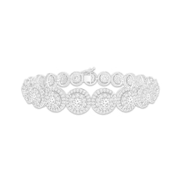 Lab-Created Diamonds by KAY Circle Link Bracelet 5 ct tw 10K White Gold 7.25&quot;