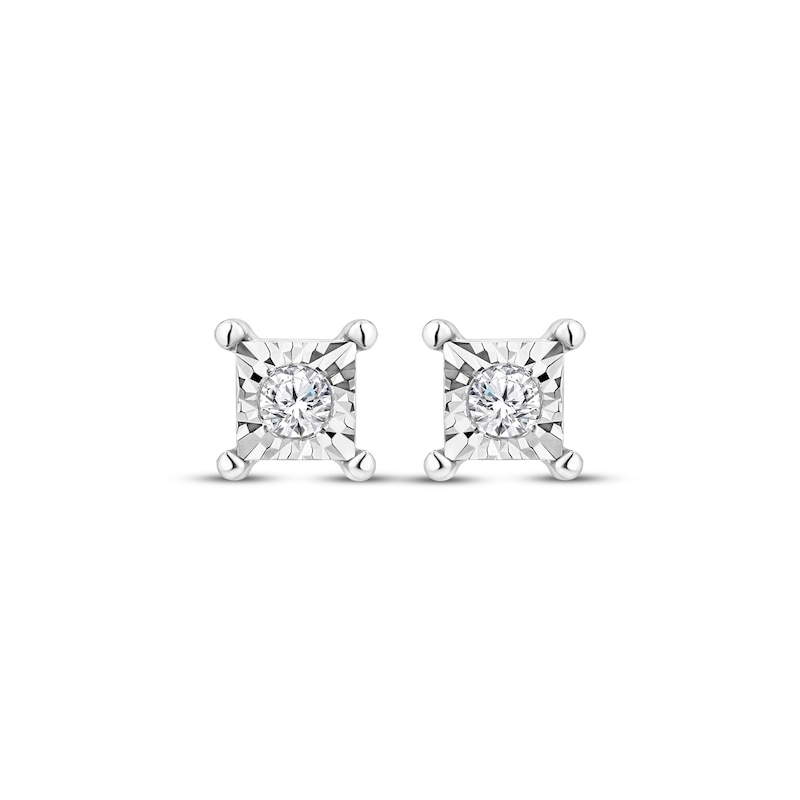 Diamond Solitaire Stud Earrings 1/6 ct tw Sterling Silver (J/I3) | Kay