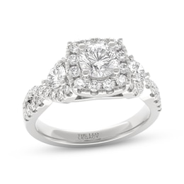 THE LEO Legacy Lab-Grown Diamond Round-Cut Engagement Ring 1-3/4 ct tw 14K White Gold