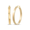 Thumbnail Image 0 of Reaura Flat Tube Hoop Earrings Repurposed 14K Yellow Gold 28mm