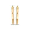 Thumbnail Image 2 of Reaura Flat Tube Hoop Earrings Repurposed 14K Yellow Gold 28mm