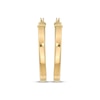 Thumbnail Image 1 of Reaura Flat Tube Hoop Earrings Repurposed 14K Yellow Gold 28mm