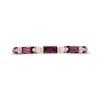 Thumbnail Image 3 of Neil Lane Baguette-Cut Rhodolite Garnet & Round-Cut Diamond Anniversary Ring 1/8 14K Rose Gold