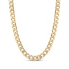 Thumbnail Image 0 of Hollow Diamond-Cut Curb Chain Necklace 7mm 10K Yellow Gold 22"