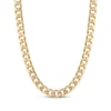 Thumbnail Image 1 of Diamond-Cut Curb Chain Necklace 7mm Hollow 10K Yellow Gold 22&quot;