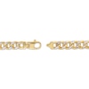 Thumbnail Image 2 of Hollow Diamond-Cut Curb Chain Necklace 7mm 10K Yellow Gold 22"