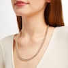 Thumbnail Image 4 of Diamond-Cut Curb Chain Necklace 7mm Hollow 10K Yellow Gold 22&quot;