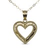 Thumbnail Image 1 of Diamond-Cut Mirror Heart Necklace 10K Yellow Gold 18&quot;