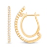 Thumbnail Image 3 of Unstoppable Love Diamond Double Hoop Earrings 1/3 ct tw 10K Yellow Gold