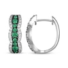 Thumbnail Image 2 of Le Vian Emerald Waterfall Hoop Earrings 3/8 ct tw Diamonds 14K Vanilla Gold
