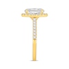 Thumbnail Image 2 of Lab-Grown Diamonds Oval-Cut Halo Engagement Ring 2-3/8 ct tw 14K Yellow Gold