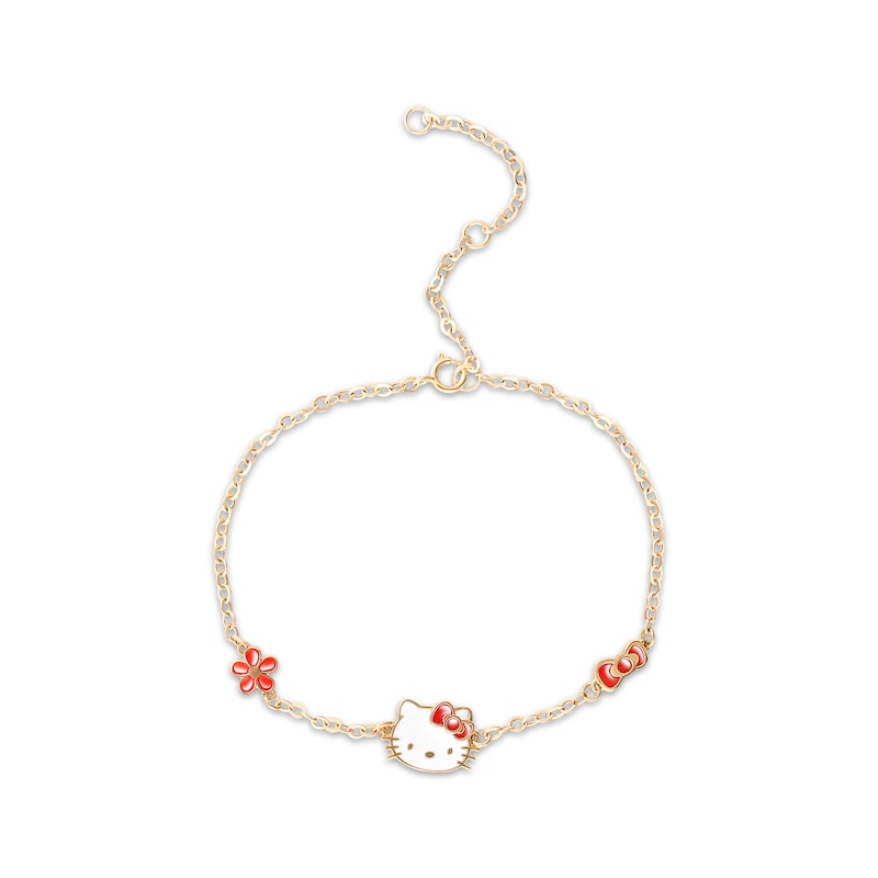Main Image 1 of Children's Hello Kitty Station Bracelet 14K Yellow Gold 8&quot;
