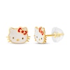 Thumbnail Image 0 of Children's Hello Kitty Enamel Stud Earrings 14K Yellow Gold