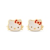Thumbnail Image 1 of Children's Hello Kitty Enamel Stud Earrings 14K Yellow Gold