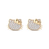 Thumbnail Image 2 of Children's Hello Kitty Cubic Zirconia Stud Earrings 14K Yellow Gold
