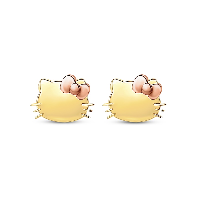 Main Image 2 of Children's Hello Kitty Stud Earrings 14K Two-Tone Gold