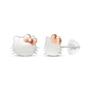 Thumbnail Image 1 of Children's Hello Kitty Stud Earrings 14K Two-Tone Gold