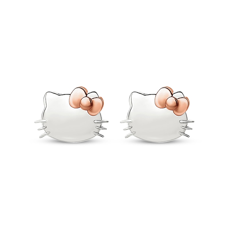 Main Image 2 of Children's Hello Kitty Stud Earrings 14K Two-Tone Gold