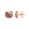 Thumbnail Image 1 of Children's Hello Kitty Pink Glitter Stud Earrings 14K Yellow Gold